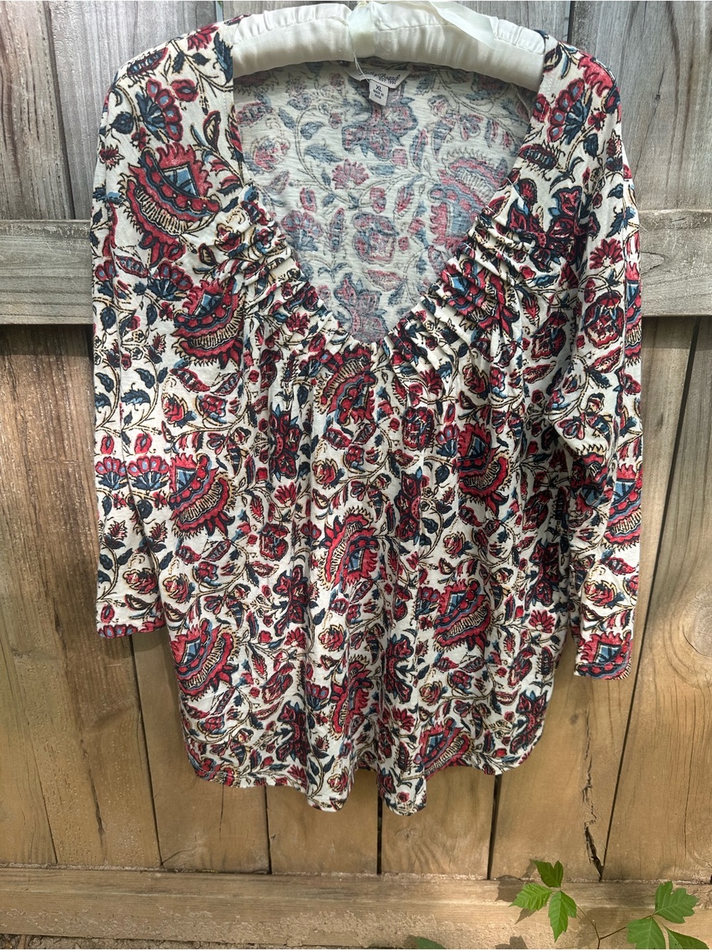 Lucky Brand  V neck cotton blend top